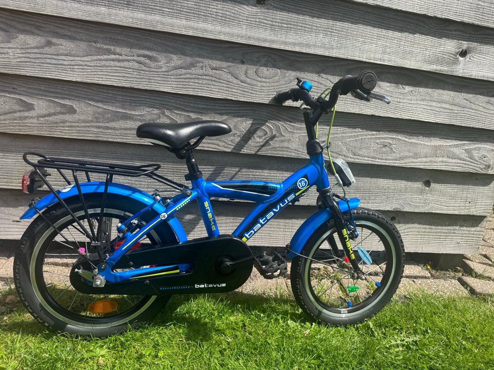 Batavus Snake kinderfiets 16 inch - Blauw, Ophalen, Gebruikt, Terugtraprem, 16 tot 20 inch