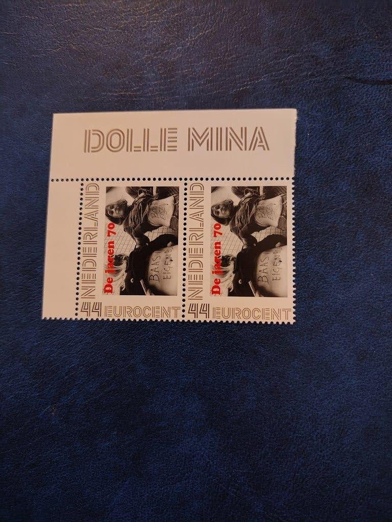 Persoonlijke de jaren 70 Dolle Mina 2 zegels met tab, Verzenden, Na 1940, Postfris