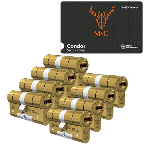 M&C Condor messing cilinder 8x gelijksluitend SKG***, Niet ingevuld, Niet ingevuld, Niet ingevuld
