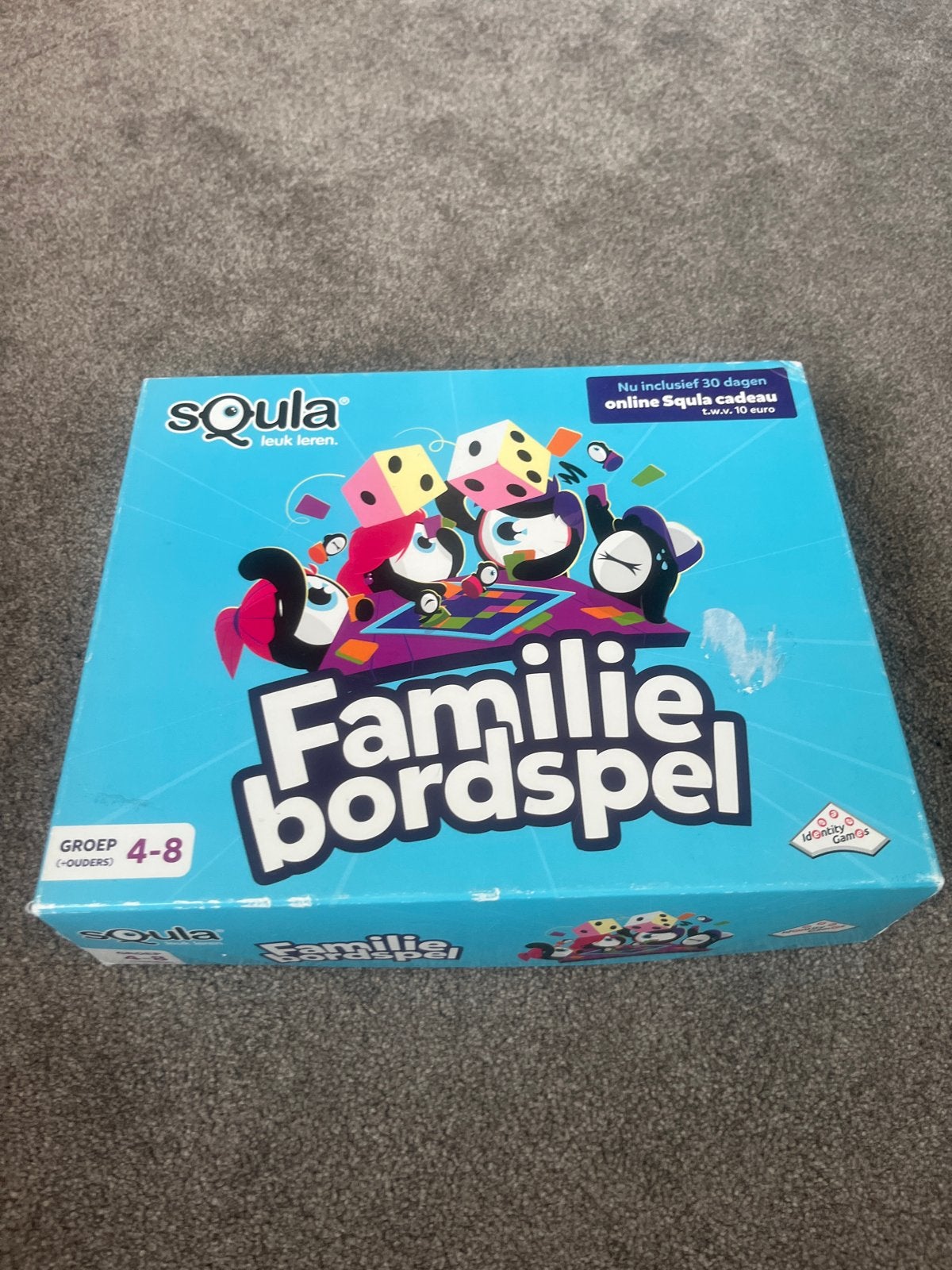 Squala Familie Bordspel - Leuk Leren voor 4-8 jaar, Drie of vier spelers, Ophalen of Verzenden, Zo goed als nieuw