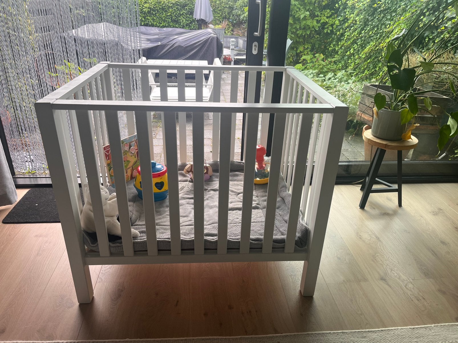 Witte box, Kinderen en Baby's, Ophalen, Gebruikt, Rechthoekig, In hoogte verstelbaar
