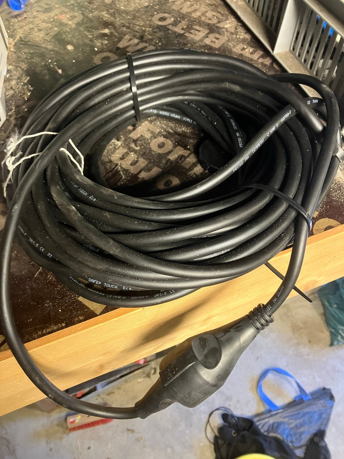 Verlengkabel 20m met Schuko stekker en contrastekker, Ophalen of Verzenden, Gebruikt, Overige merken, Kabel of Snoer