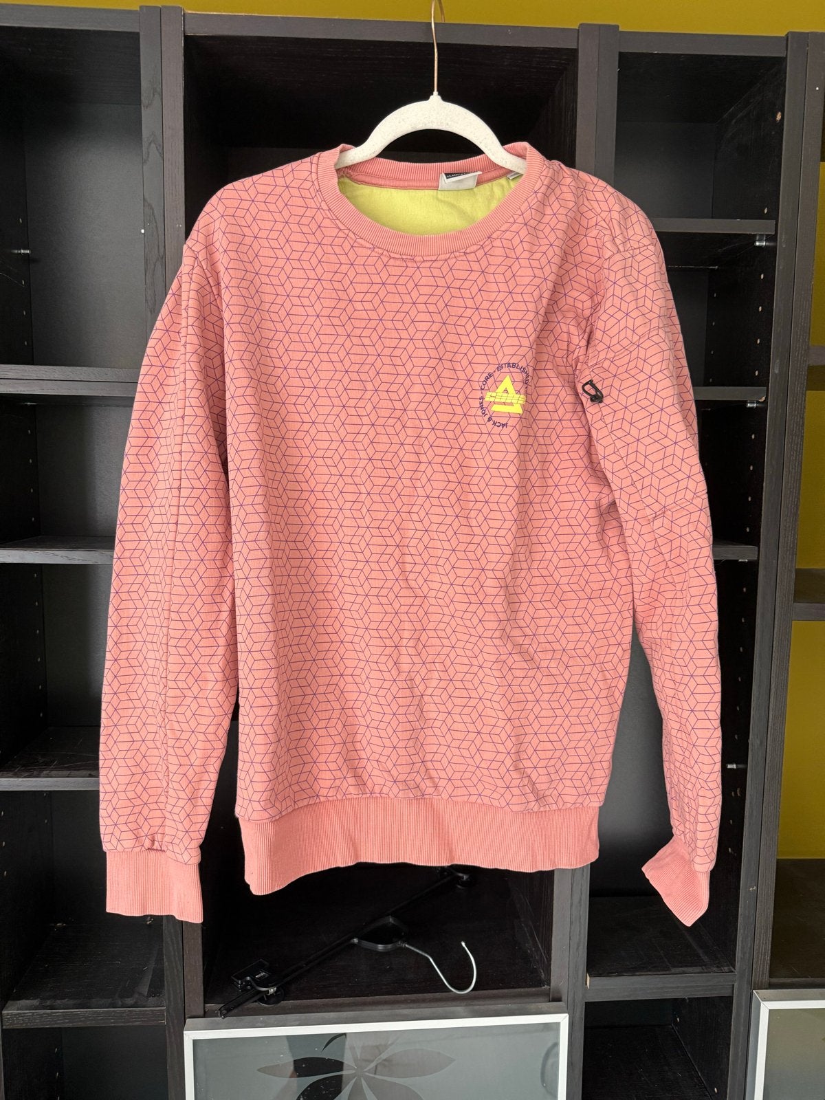 Jack & Jones Core Sweatshirt Roze met Geometrisch Patroon, Ophalen of Verzenden, Zo goed als nieuw, Maat 48/50 (M), Roze