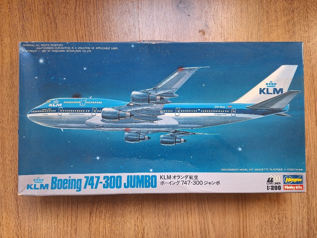 1:200 1/200 Hasegawa Boeing 747-300 Jumbo KLM, Hasegawa, 1:200 of kleiner, Ophalen of Verzenden, Zo goed als nieuw