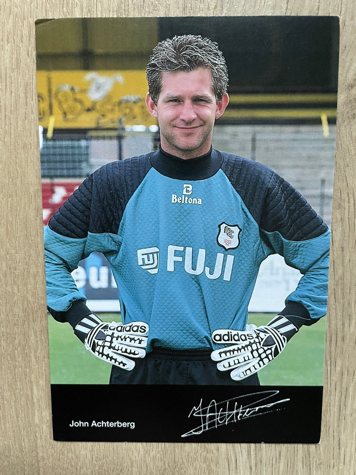 Fotokaart John Achterberg (NAC Breda)., Ophalen of Verzenden, Nieuw, NAC Breda, Spelerskaart