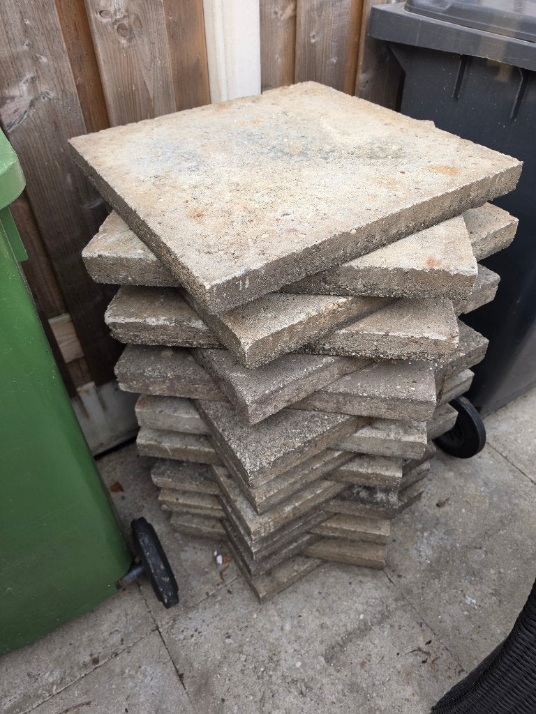 Uitgewassen grint tegels, Ophalen, Gebruikt, 5 tot 10 m², Grind