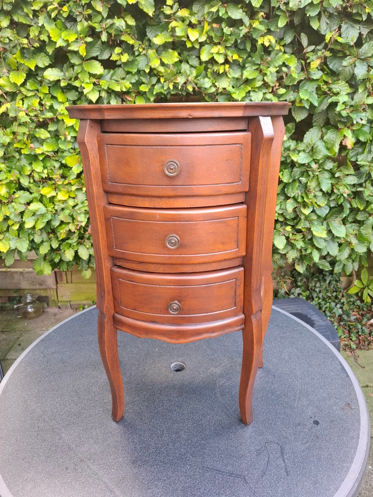 Klassiek houten nachtkastje/bijzettafeltje, Ophalen, Lodewijk XV, Gebruikt, 50 tot 100 cm
