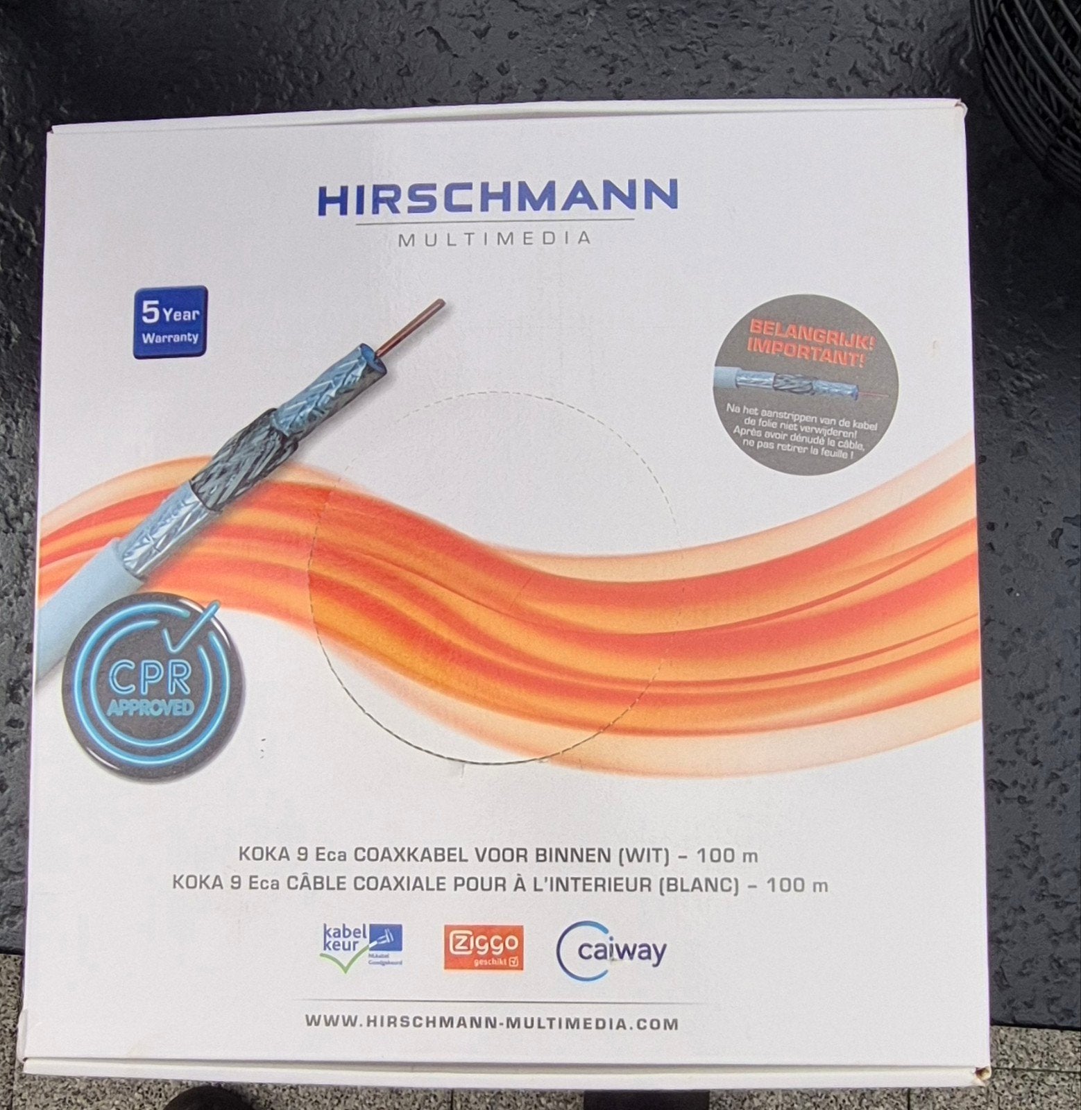 Coaxkabel Hirschmann, Ophalen of Verzenden, Minder dan 2 meter