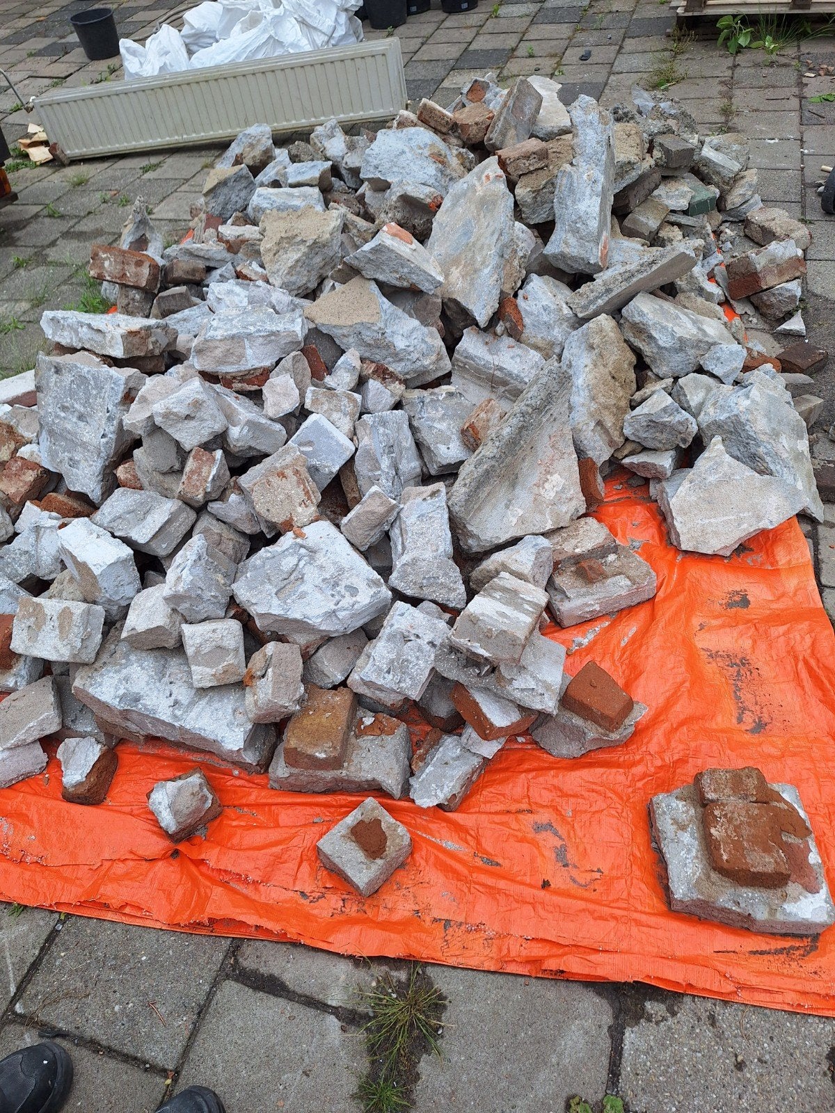 Gratis puin ophalen, Ophalen, Beton, Klinkers