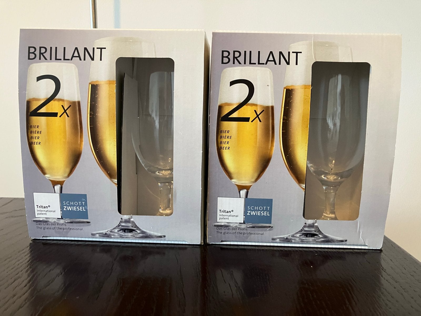 Brilliant Schott Zwiesel Tritan Bierglazen (2x2 stuks), Ophalen, Nieuw, Overige merken, Glas
