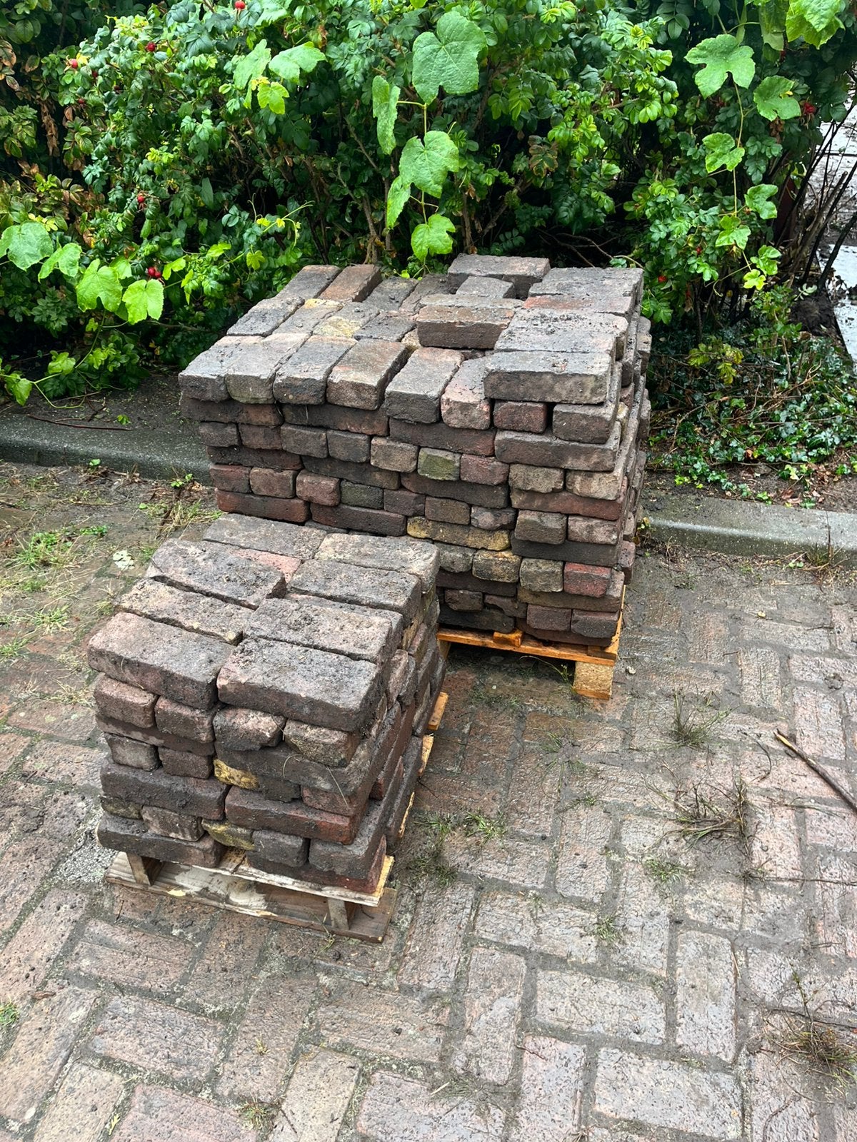 Oudwaalformaat baksteen 20x5, 5m2, Ophalen, Gebruikt, Beton, Klinkers