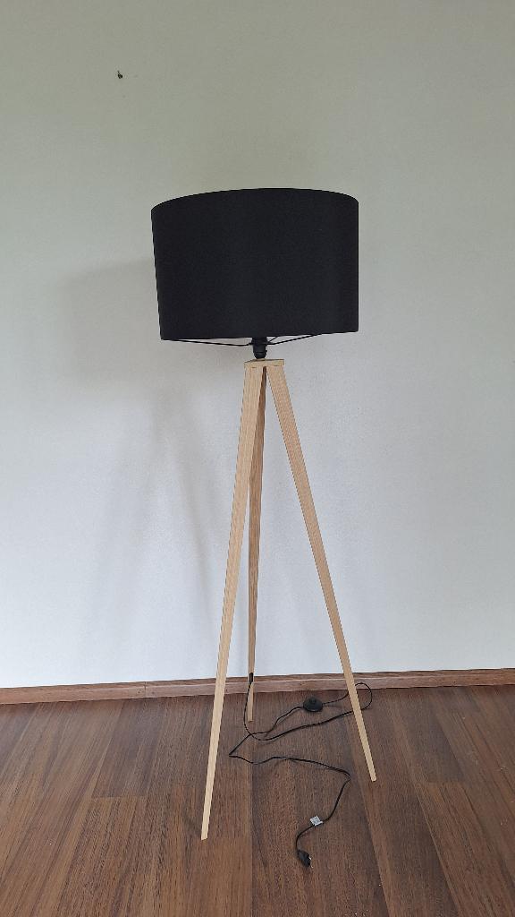 Zuiver Vloerlamp Tripod Hout, Ophalen, Nieuw, Stof, Modern