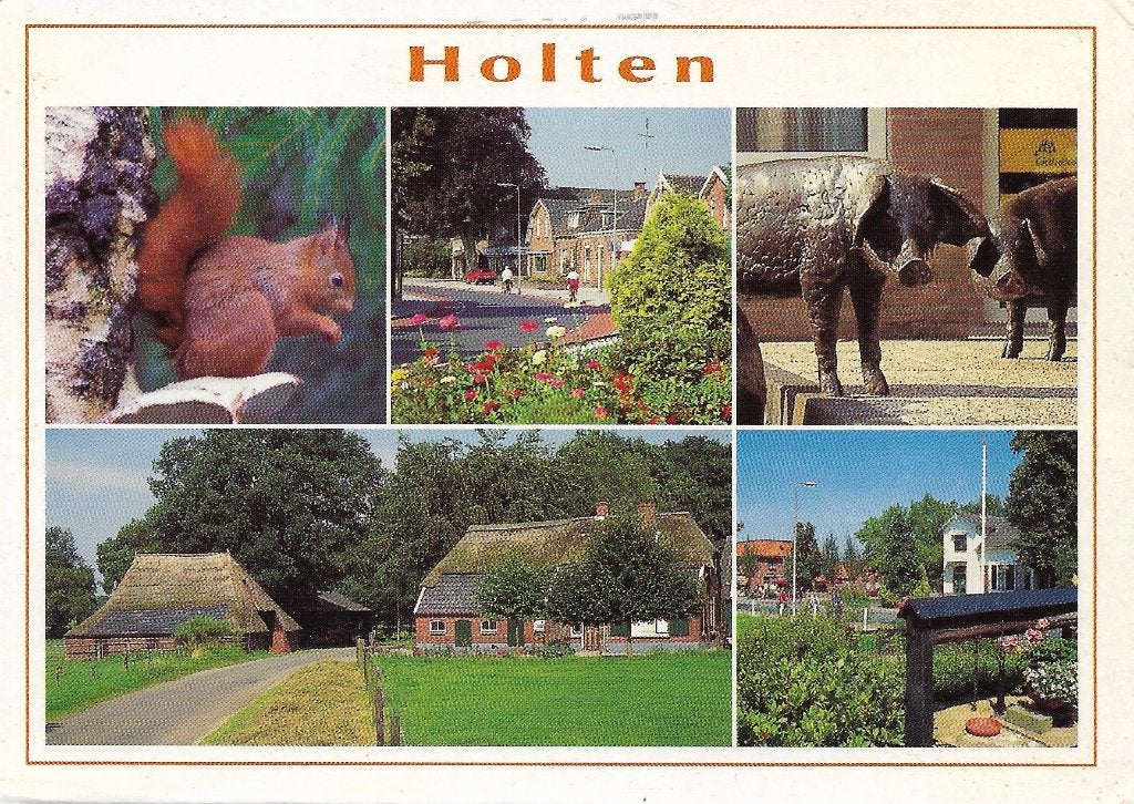 Ansichtkaart  	Holten	5-luik	Eekhoorn, Verzenden, 1980 tot heden, Gelopen, Overijssel