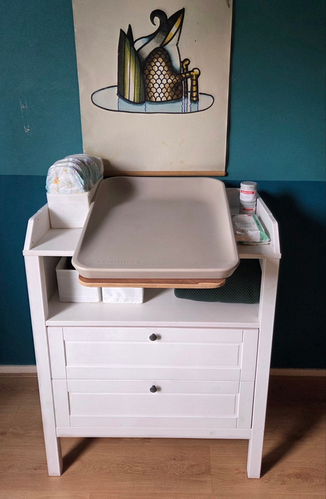 Sundvik commode ladekast wit 78X79X99, Kinderen en Baby's, Kinderkamer | Commodes en Kasten, Ophalen, Gebruikt, 50 tot 70 cm, 75 tot 100 cm