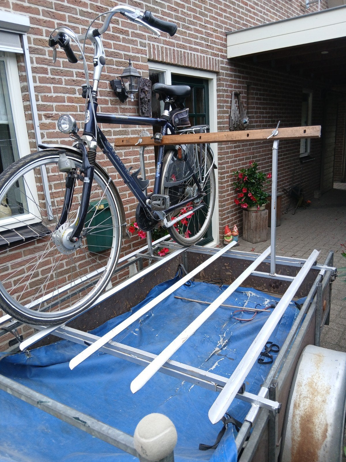 Fietsen rek op aanhanger, Ophalen, Gebruikt, Dakdrager