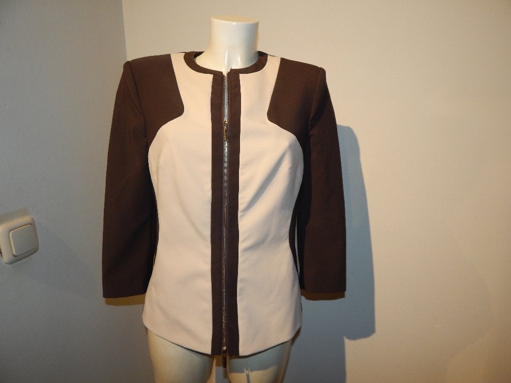 Elisabetta Franchi stylvolle blazer gouden schakel merk IT48