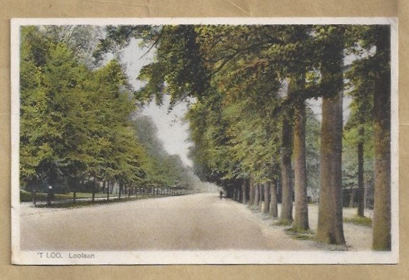 Oude ansichtkaart 'T Loo. Loolaan, Gelopen 1932, Ophalen of Verzenden, 1920 tot 1940, Gelopen, Gelderland