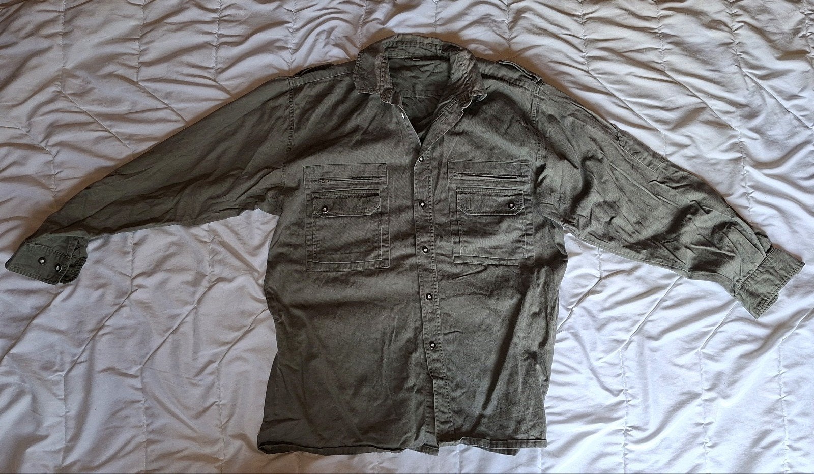 Jachtblouse Maat L - Groen, Onbekend, Ophalen of Verzenden, Halswijdte 41/42 (L), Gedragen