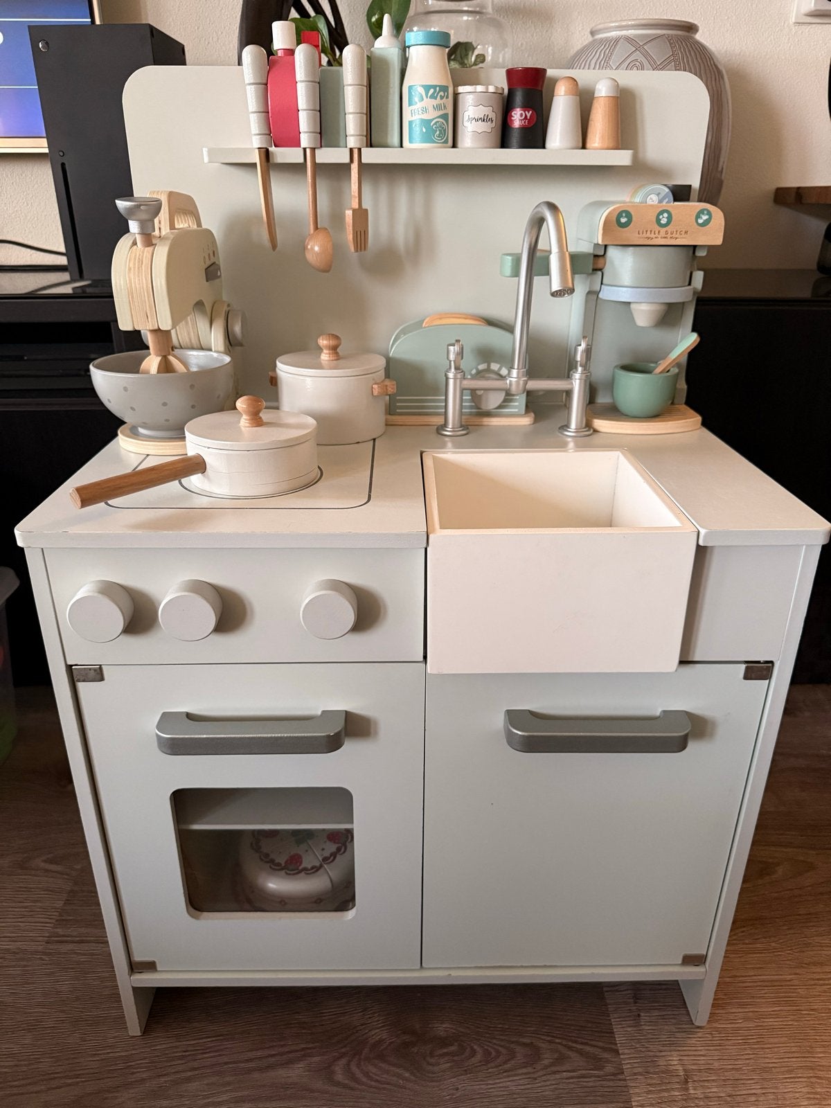Petit Amélie houten speelkeuken + veel accessoires, Ophalen, Gebruikt, Hout, Speelkeuken