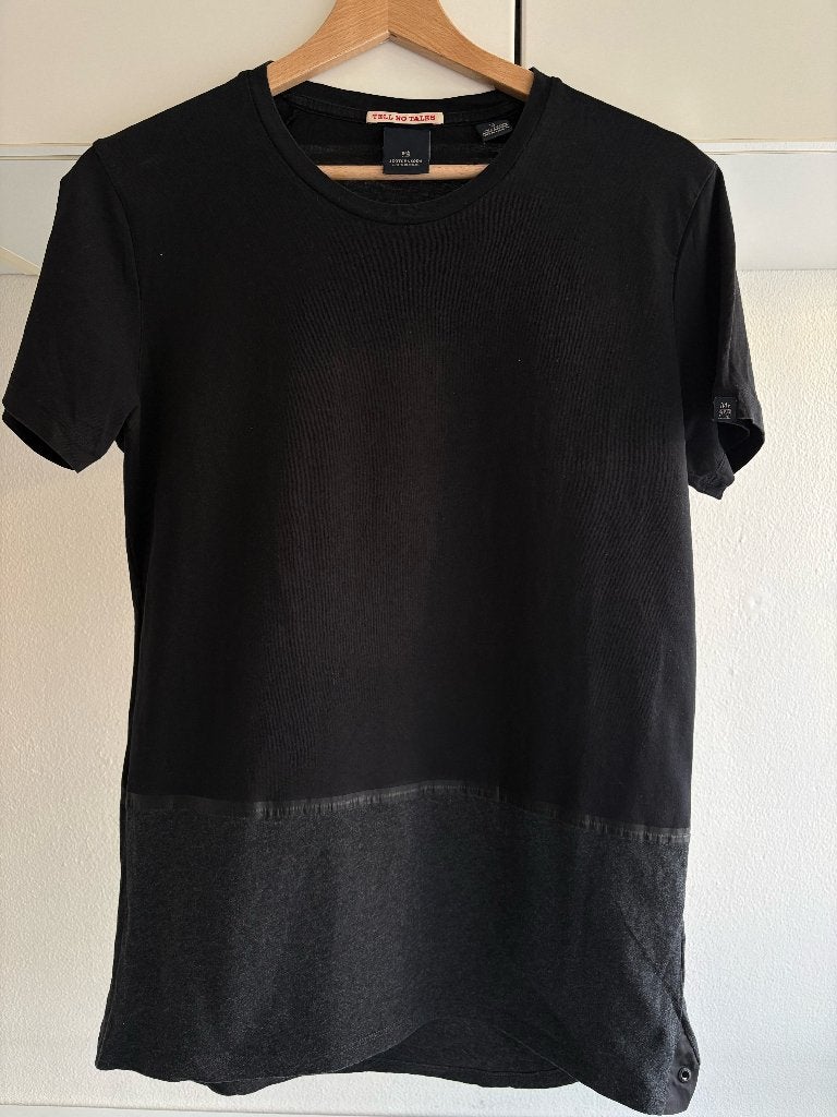 Heren T-shirt zwart Scotch&Soda mt. S te koop, Kleding | Heren, T-shirts, Zwart, Ophalen of Verzenden, Zo goed als nieuw, Scotch & Soda