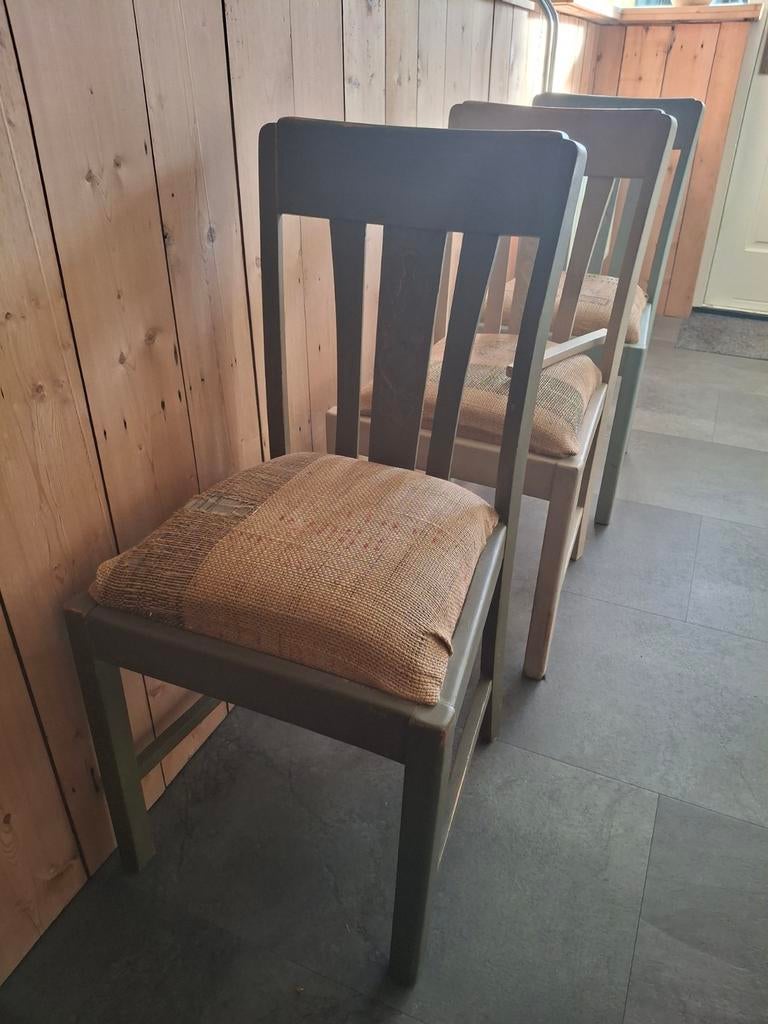 Leuke oude opgepimpte stoelen, Ophalen, Gebruikt, Jaren 60, Vier