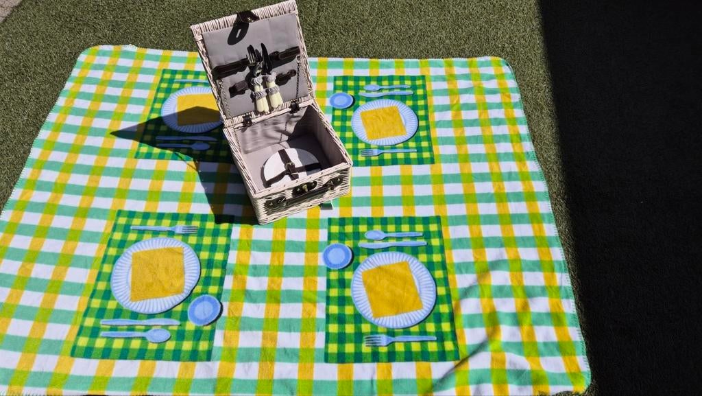 Picknickmand en picknickkleed, Ophalen, Nieuw