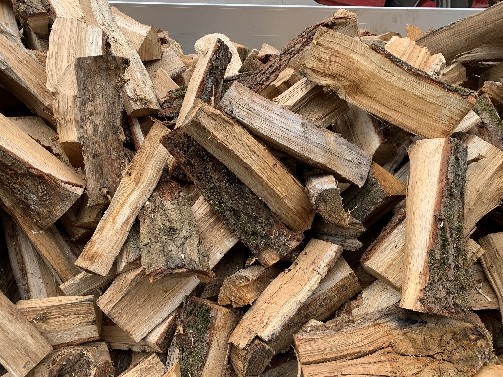 Haardhout Brandhout Kachelhout Eiken €125,- Ravels e.o., 6 m³ of meer, Ophalen of Verzenden, Eikenhout, Blokken