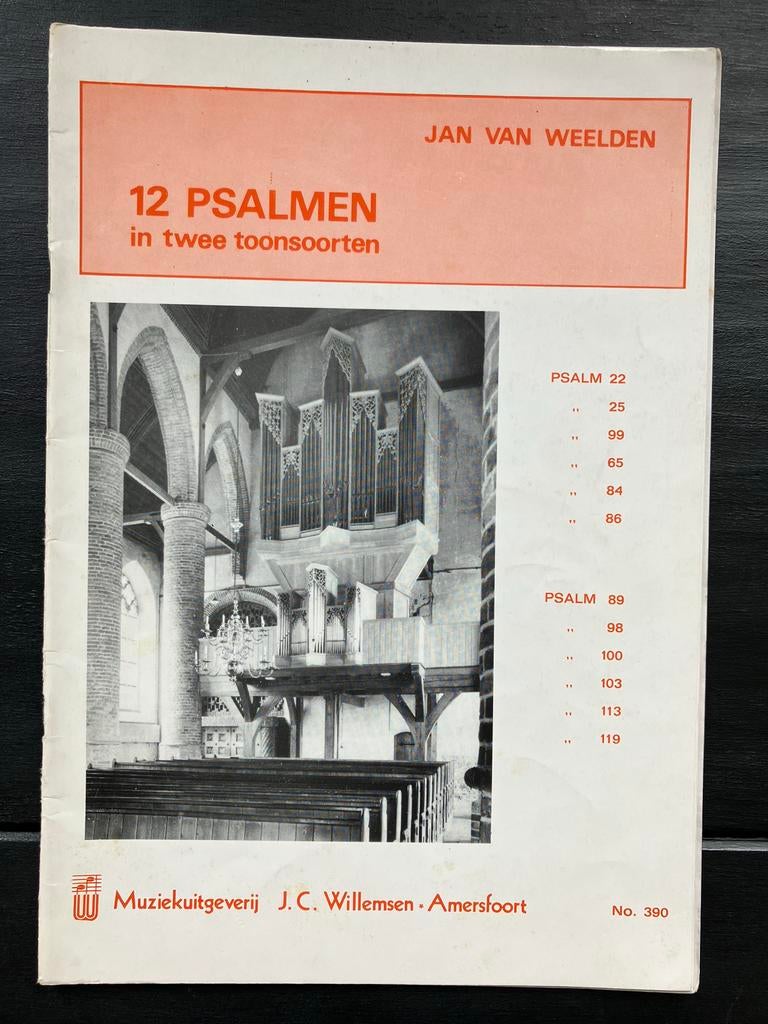 Bladmuziek 12 psalmen in 2 toonsoorten Van Weelden, Ophalen of Verzenden, Overige soorten, Religie en Gospel