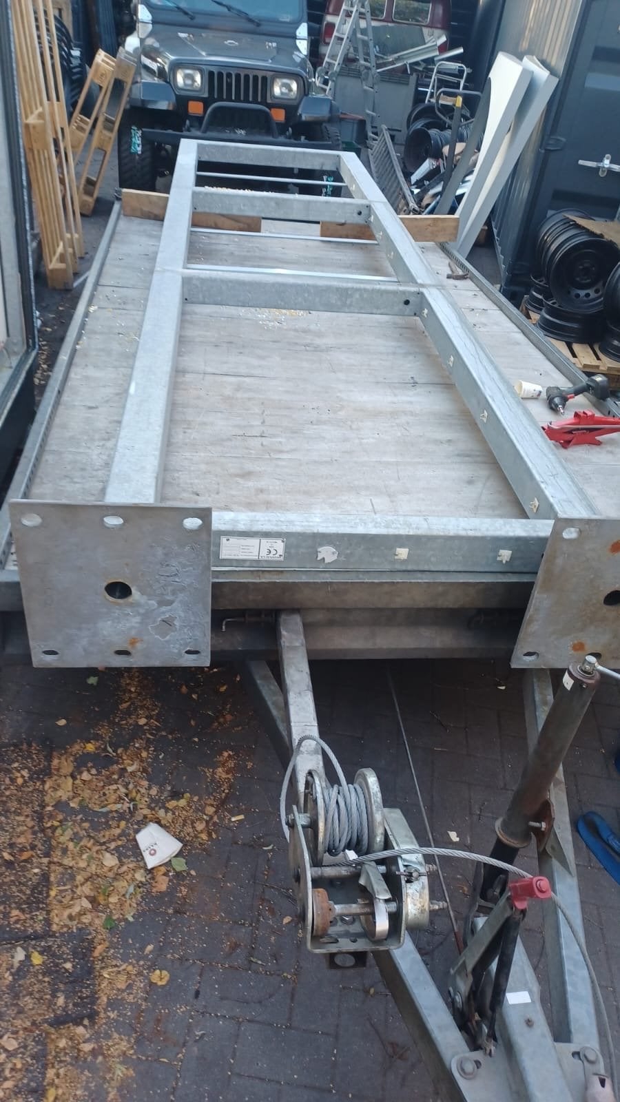 Stalen gegalvaniseerd reclame portaal zuil 5x1.27 meter, Ophalen