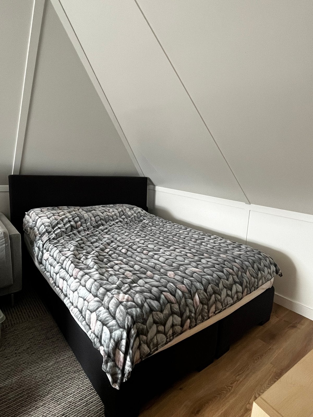 Zwart tweepersoons boxspringbed met matras, Ophalen, Gebruikt, Zwart, Tweepersoons