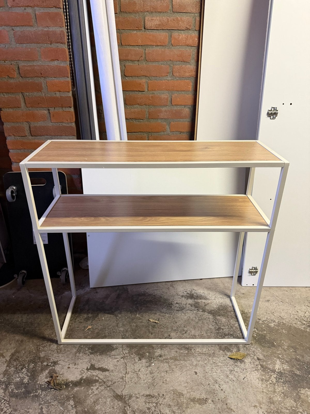 Stijlvol bijzettafeltje/rekje met houten planken, Ophalen, Minder dan 45 cm, 55 tot 75 cm, Zo goed als nieuw