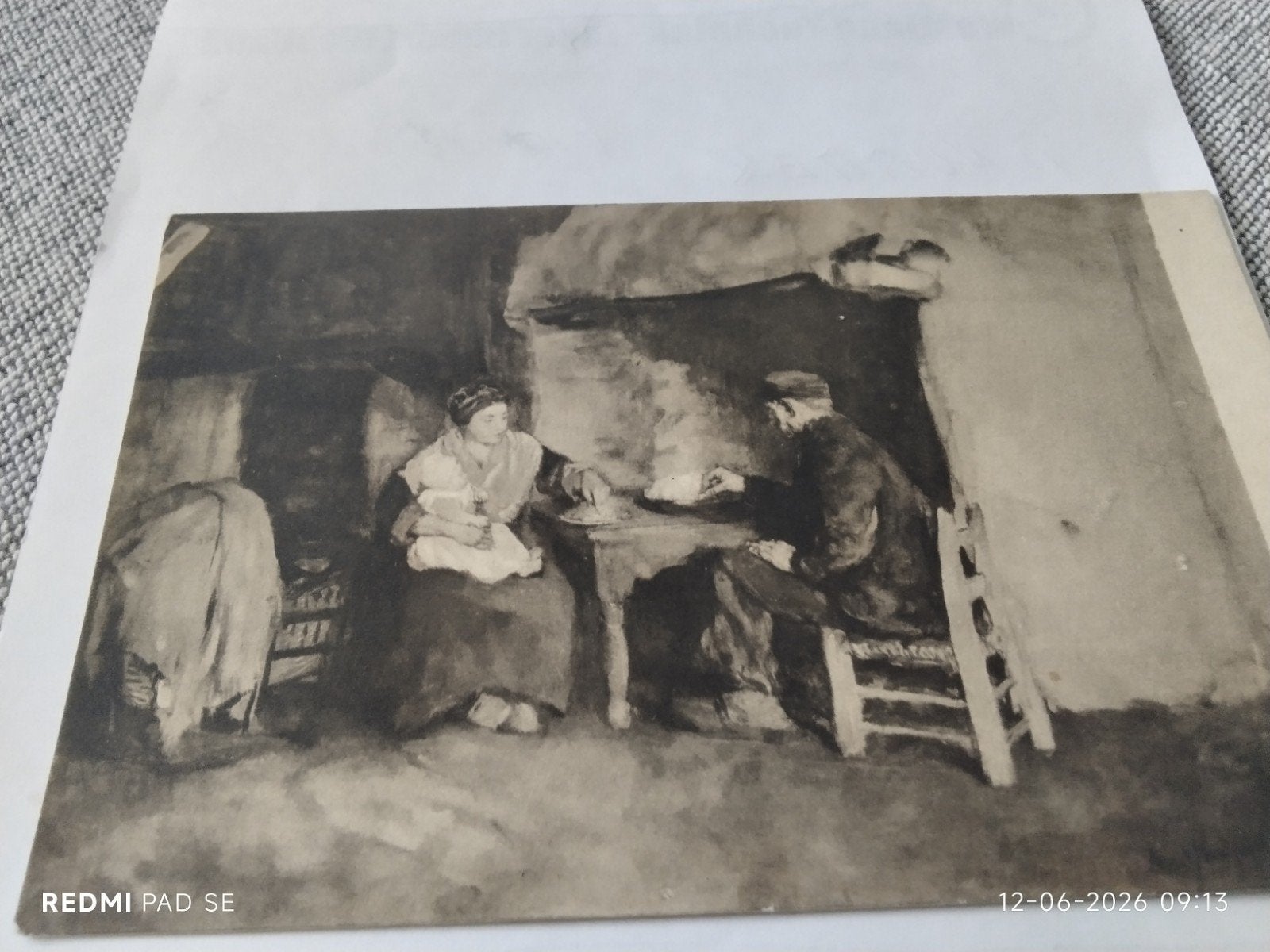Antieke Ansichtkaart: Middagmaal (A. Neuhuys), Ophalen of Verzenden, Voor 1920, Ongelopen, Overige thema's