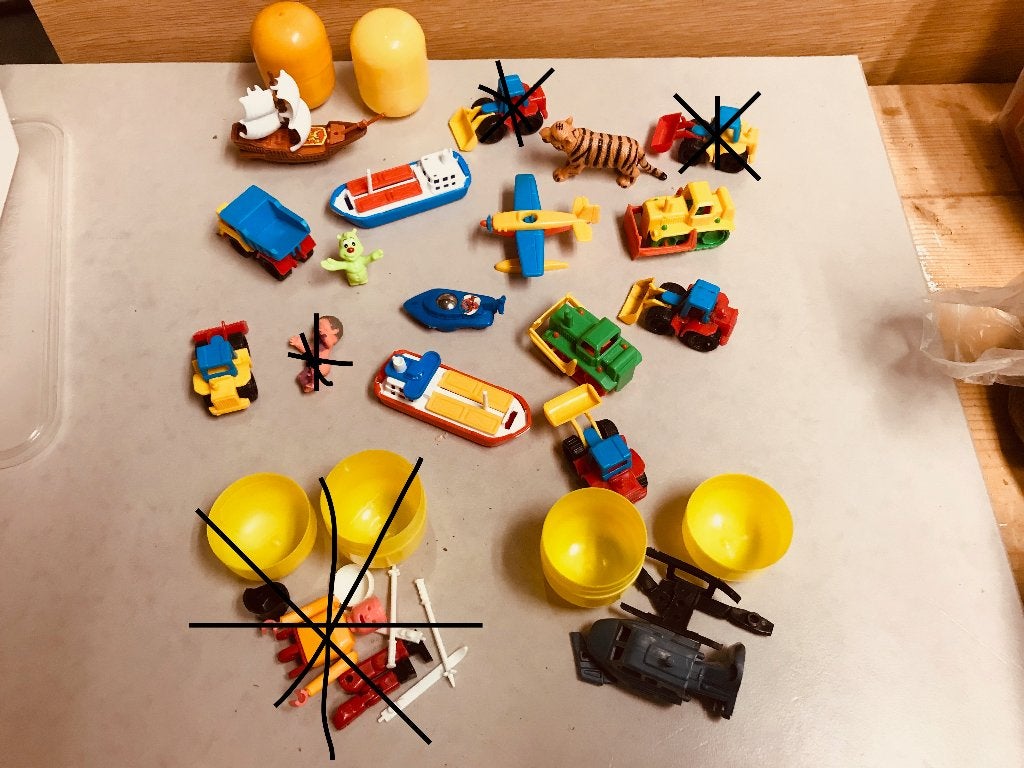 Diverse Kinder Surprise figuren en voertuigen, Ophalen of Verzenden, Gebruikt, Hardplasticfiguren