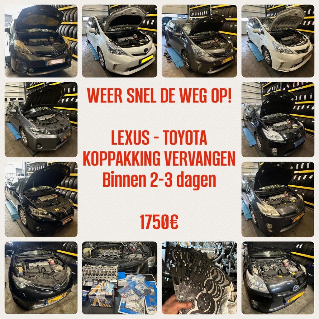 Toyota / Lexus 1.8 Hybrid Koppakking Reparatie €1750, Ophalen, Nieuw, Toyota