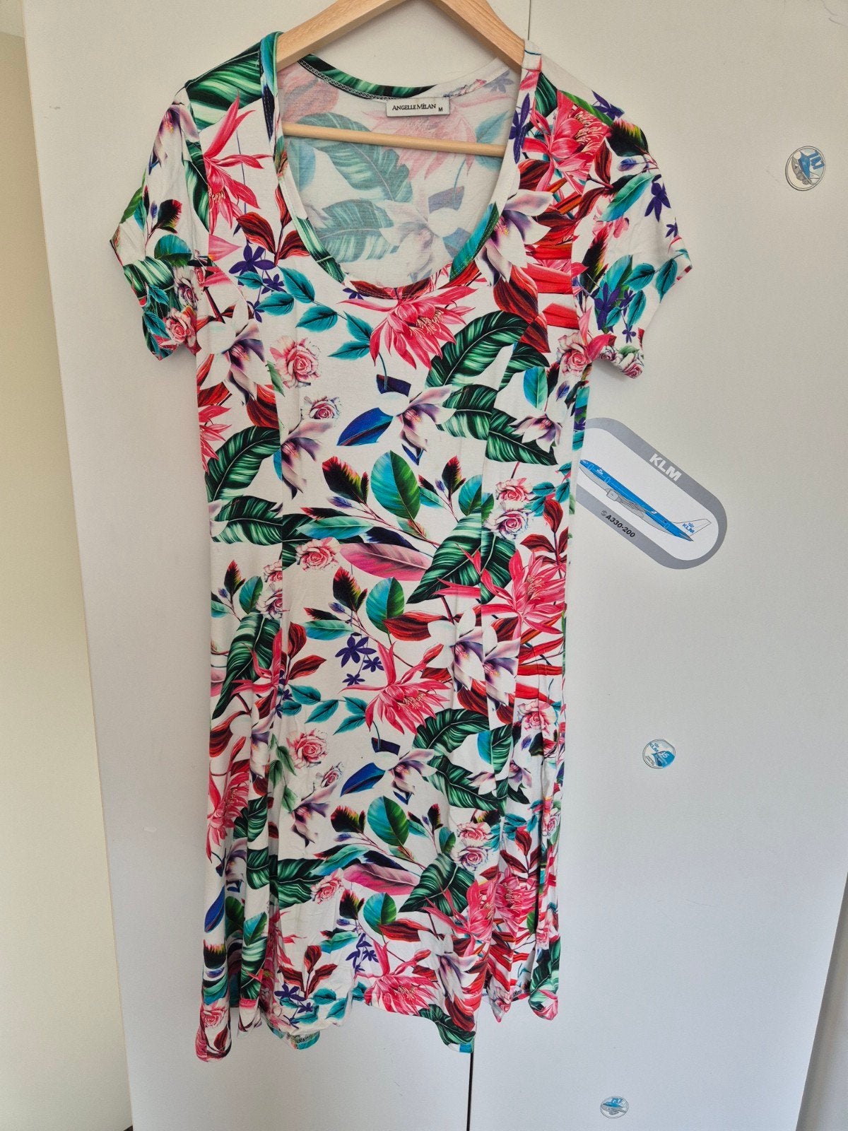 Angelle Milan leuke jurk maat M, Kleding | Dames, Ophalen of Verzenden, Zo goed als nieuw, Maat 38/40 (M)