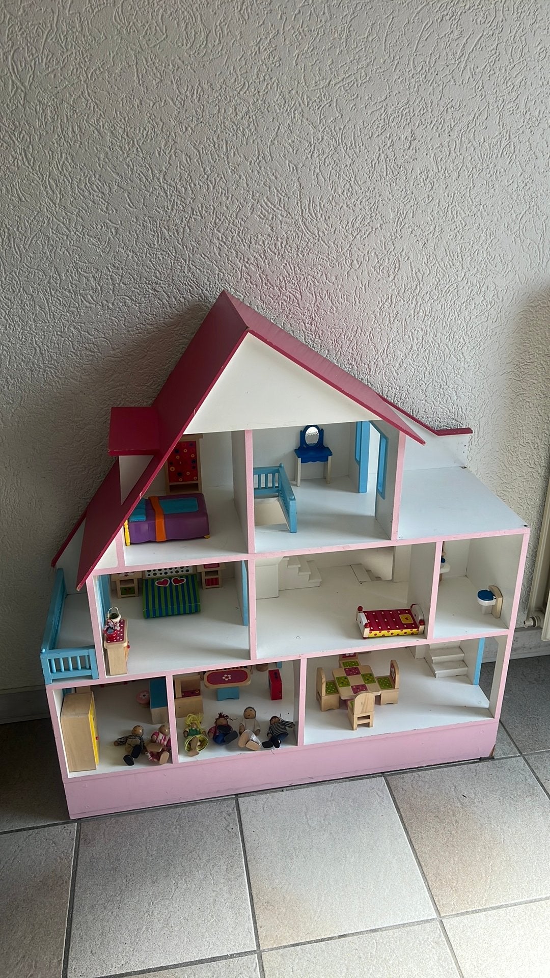 Houten poppenhuis, Ophalen, Gebruikt, Poppenhuis