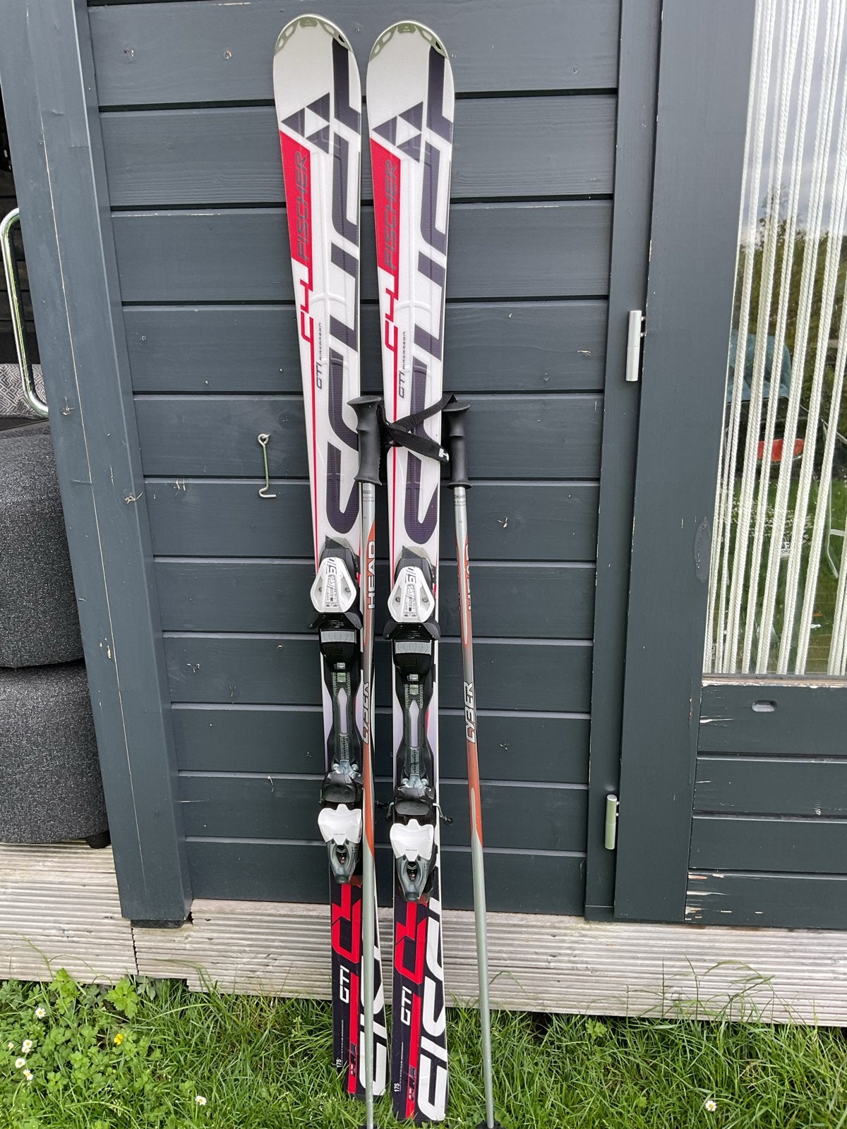 Fischer RC4 Ski's met Head bindingen en stokken, 160 tot 180 cm, Ophalen of Verzenden, Carve, Skiën