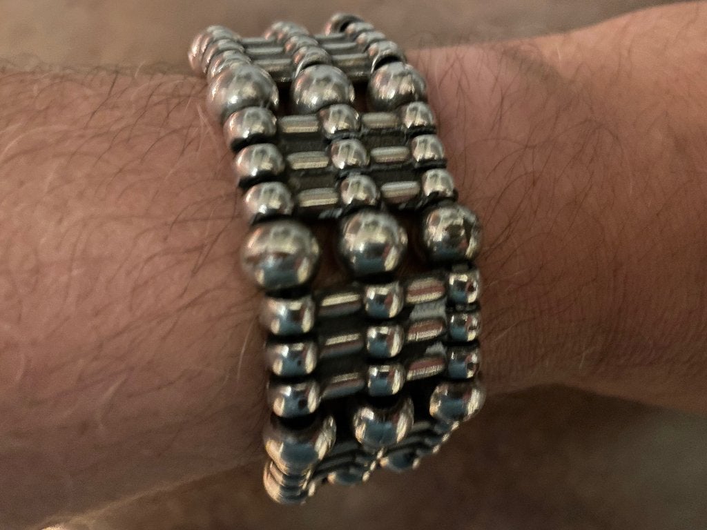Brede Josh armband, Ophalen of Verzenden, Zo goed als nieuw, Zilver, Staal