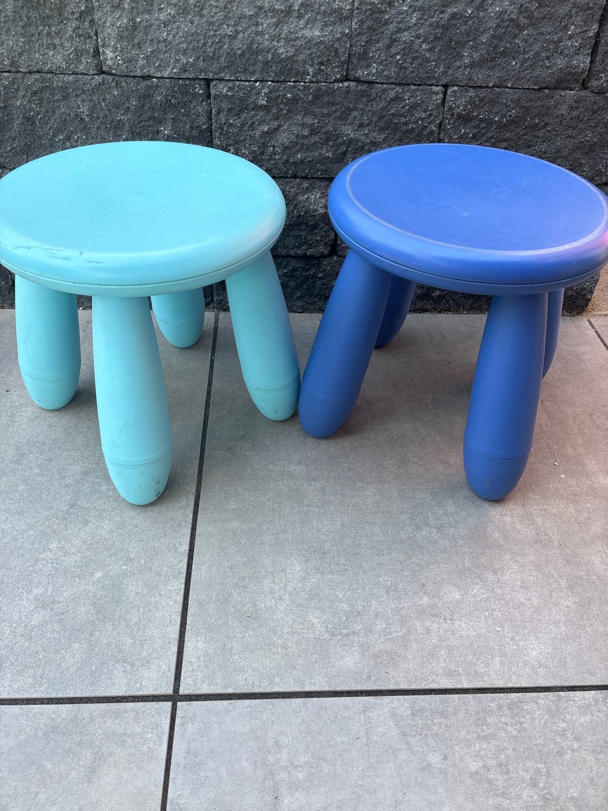 Leuke krukjes van IKEA mammut - blauw en lichtblauw, Ophalen, Gebruikt, Kunststof