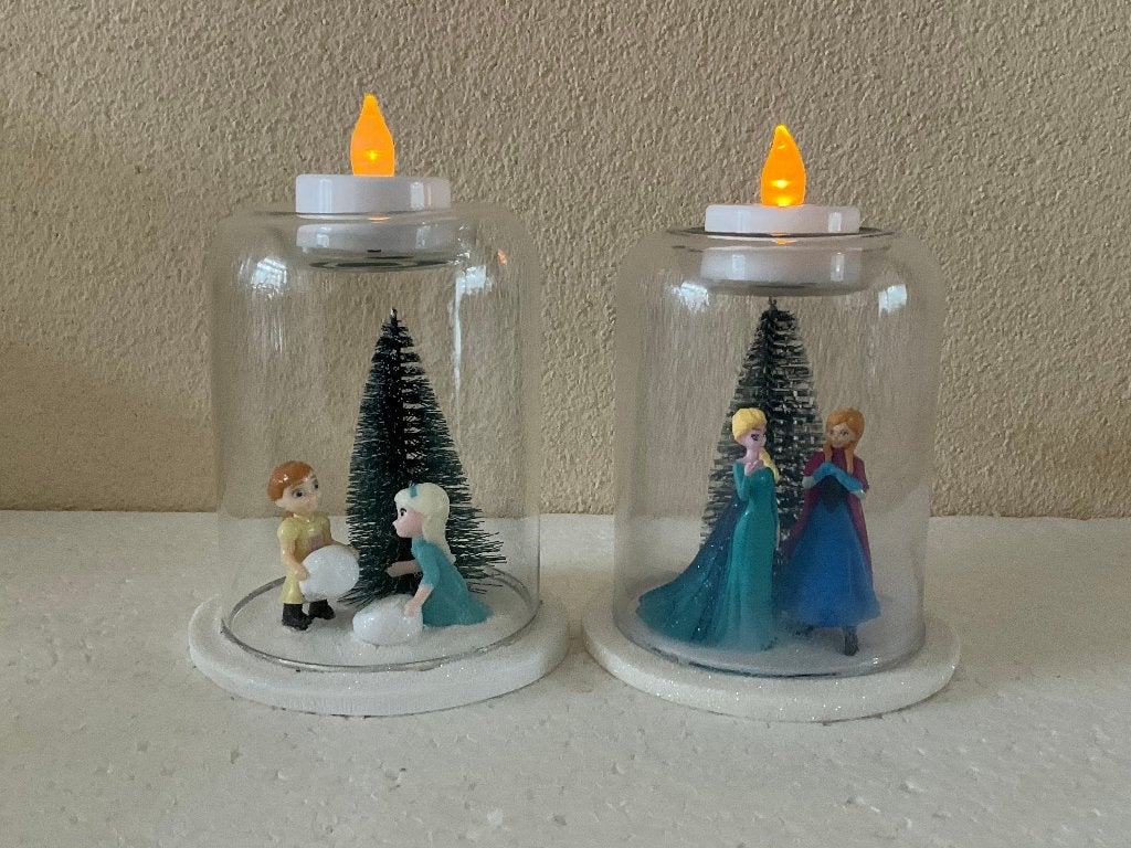 Disney Frozen - theelicht houder - stolp, Verzamelen, Disney, Ophalen of Verzenden, Overige figuren, Zo goed als nieuw, Beeldje of Figuurtje