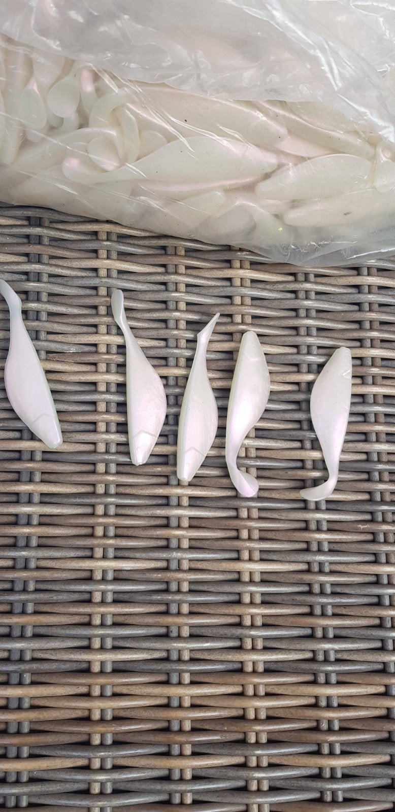 De echte parelmoer shads 10cm killer voor de zeebaars, Ophalen of Verzenden, Nieuw, Overige typen
