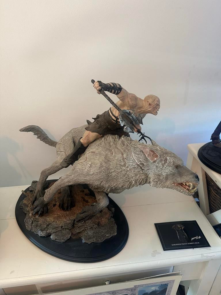Weta workshop Azog op Warg beeld Lord of the Rings, Ophalen of Verzenden, Zo goed als nieuw