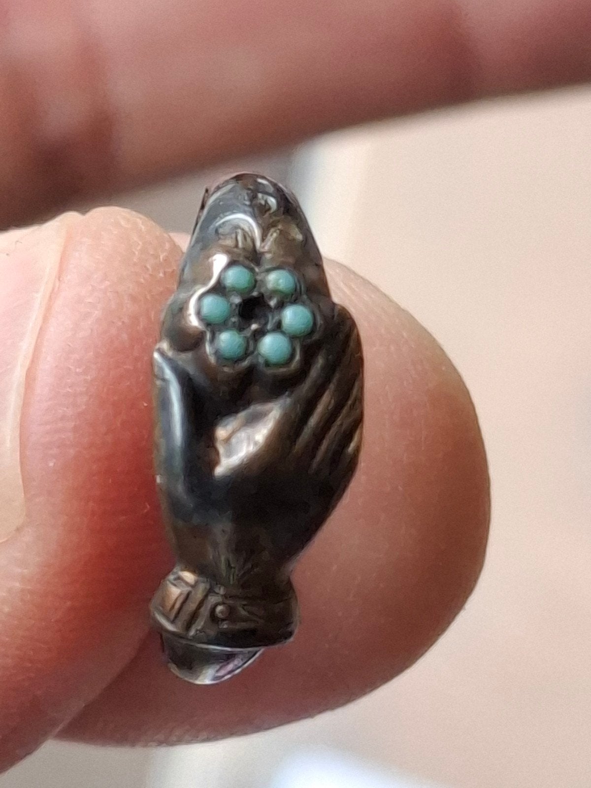 17de eeuwse vergulde verlovings ring bodemvondst, Ophalen of Verzenden