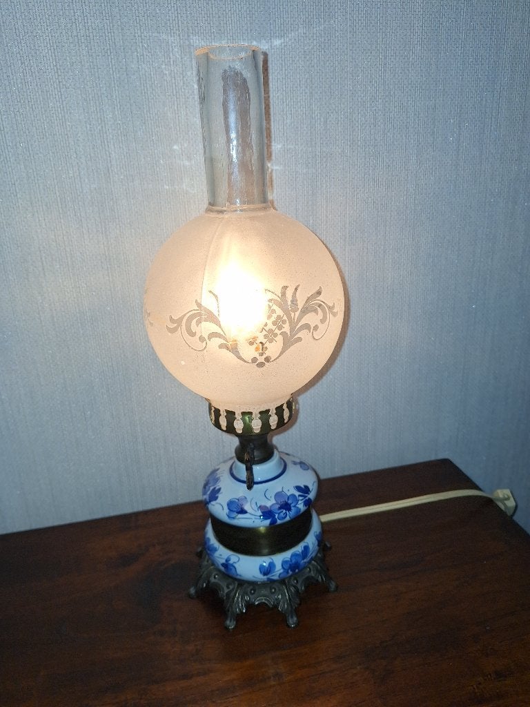 Schemerlamp porselein elektra, Antiek en Kunst, Ophalen of Verzenden