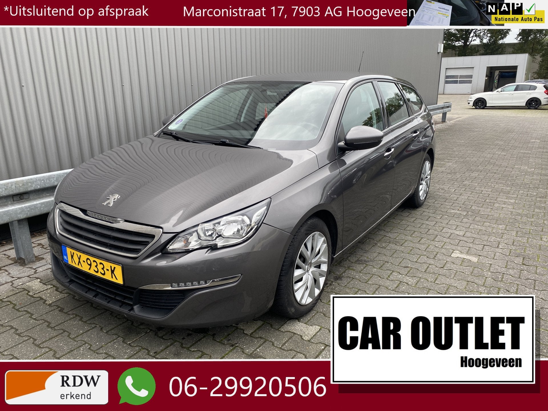 Peugeot 308 SW 1.2 PureTech Blue Lease Clima, Navi, CC, Blue, Voorwielaandrijving, Stof, Gebruikt, Euro 6