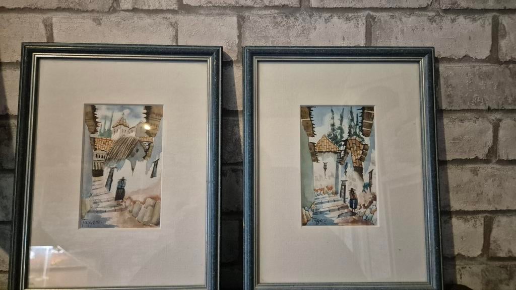 2 kleine schilderijen, Antiek en Kunst, Ophalen of Verzenden