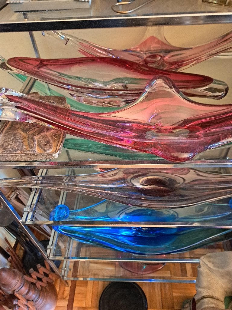 Diverse collectie glazen vazen en schalen, Antiek en Kunst, Antiek | Glas en Kristal, Ophalen