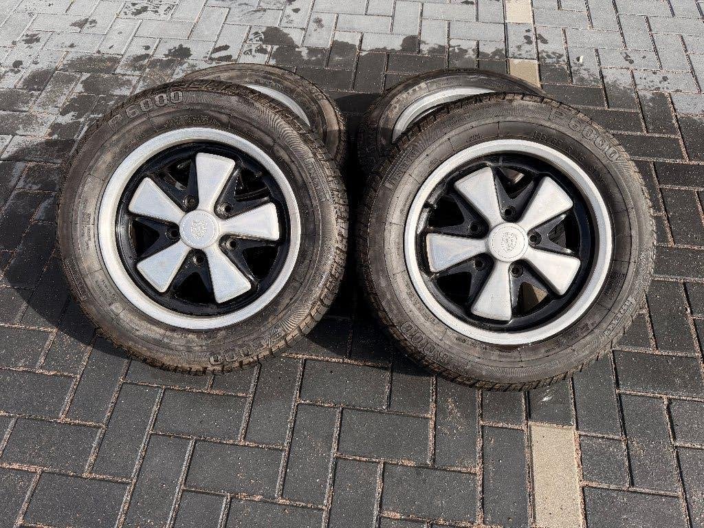 4 Porsche Fuchs-stijl replica velgen 15 inch, Pirelli-banden, Auto-onderdelen, Ophalen, Overige, Gebruikt, 15 inch