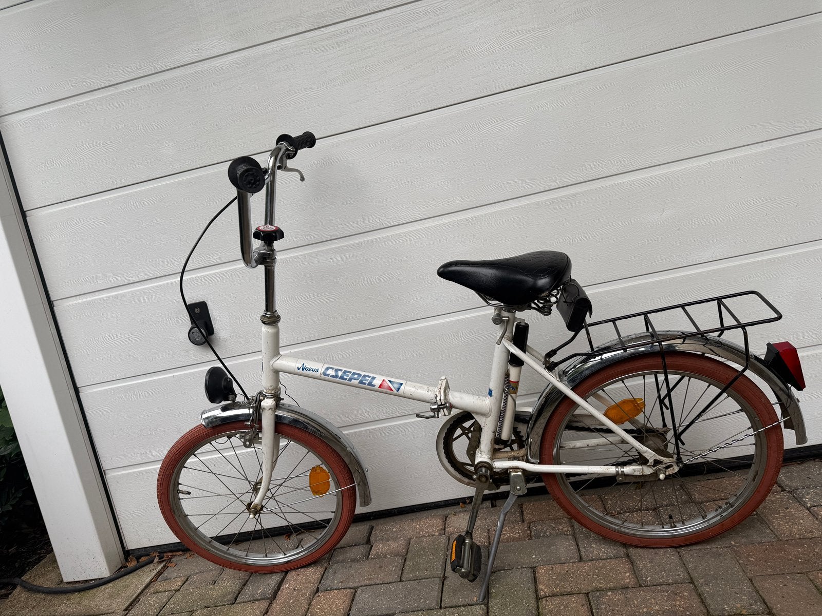 (Opknap) vouwfiets, Fietsen en Brommers, Fietsen | Vouwfietsen, Terugtraprem, Gebruikt, 14 tot 16 inch, Deels opvouwbaar