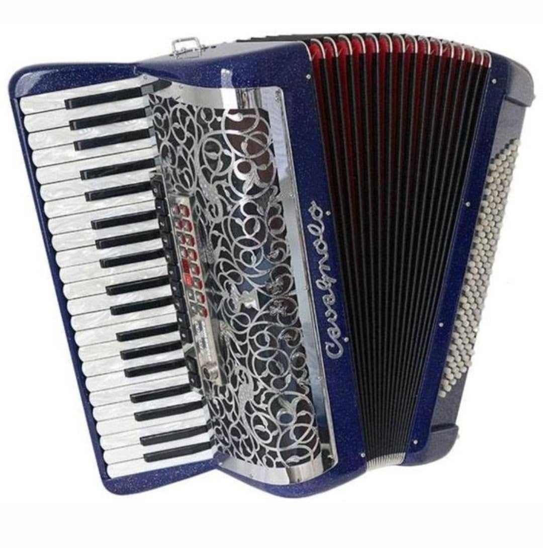 Cavagnolo digitale accordeon (zonder tongen), Met riemen, 120-bas, Toetsaccordeon, Ophalen of Verzenden